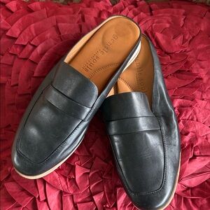 Gentle Souls Men's Black Leather Slip-Ons